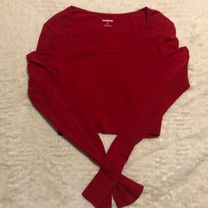 Cropped Red Long sleeve top